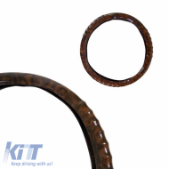 Steering Wheel Cover Silicone Brown 38cm
