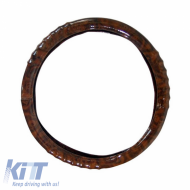 Steering Wheel Cover Silicone Brown 38cm