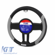 Steering Wheel Cover suitable for Black / Grey Sparco Medium 38cm