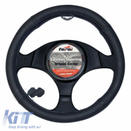 Steering Wheel Cover Suitable for Leather Black Small 36cm
