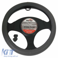 Steering Wheel Cover suitable for Leather Gray Small 36cm