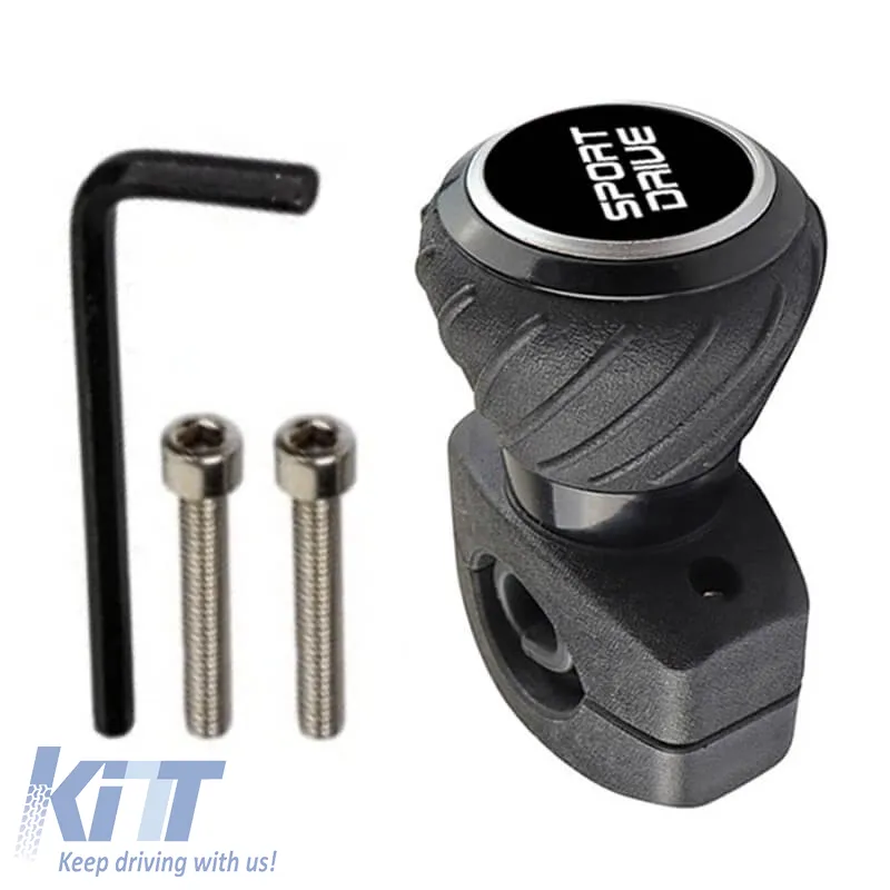Steering Wheel Knob "Spinner" Black 20817 1 Piece