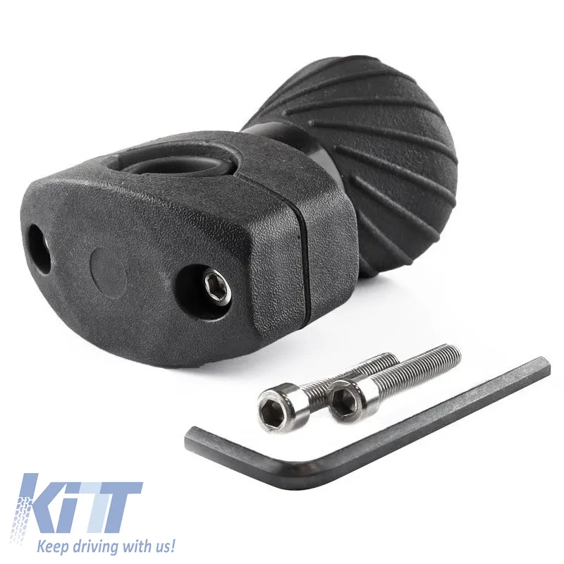 Steering Wheel Knob "Spinner" Black 20817 1 Piece