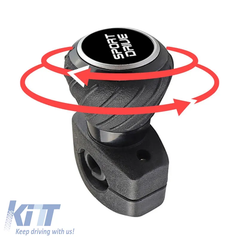 Steering Wheel Knob "Spinner" Black 20817 1 Piece