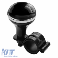 Steering Wheel Knob Universal Black / Chrome 20800