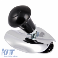 Steering Wheel Knob Universal Black / Silver Onyx 21317