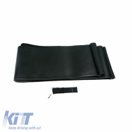 Steering Wheel Sewn Cover in Leather Black Medium 38cm