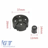 Steering Wheel Switch Control Buttons Covers suitable for Mercedes-Benz C-Class W204 / E-Class W212 / GLK X204 / Left 2 Pcs-image-6303626