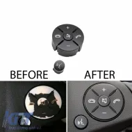 Steering Wheel Switch Control Buttons Covers suitable for Mercedes-Benz C-Class W204 / E-Class W212 / GLK X204 / Right 2 Pcs-image-6303630