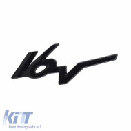 Sticker 3D Black ''16V'' 11cm x 4.3cm 1 Piece