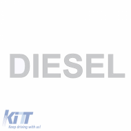 Sticker Diesel Small 7 x 1.5cm Silver 1 Piece