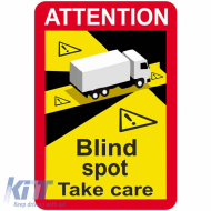 Sticker Mark Blind Spot - Take Care 25 x 17.5cm 1 Piece