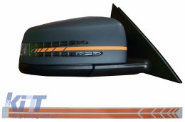 Sticker Mirror Matte Orange suitable for Mercedes Coupe C238 A B C E S Class CLA GLA CLS GLK W246 W204 W176 W117 W212 W207 W218 X156 X204 W221 - STICKERMIRRORMO