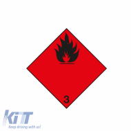 Sticker Sign With Flame ADR 306-2 Simple 23 x 23cm PA 306 1 Piece