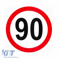 Sticker With Speed Limit 