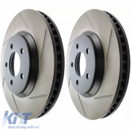 StopTech HC brake discs front axle 316mm slotted fits Ford Mustang V6 GT 05-14 - ODCESF6025409