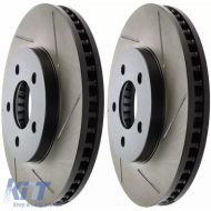 StopTech HC front brake discs 293mm slotted for Ford Mustang V6 05-10 - ODPF6025309