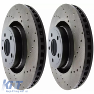 StopTech HC front brake discs 352mm drilled fits Ford Mustang 15-21 - ODPF6025394