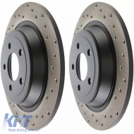 StopTech HC rear brake discs 320mm drilled suitable for Ford Mustang 15-21