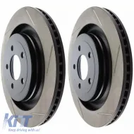 image-61-StopTech HC rear brake discs 330mm slotted fits Ford Mustang 15-22