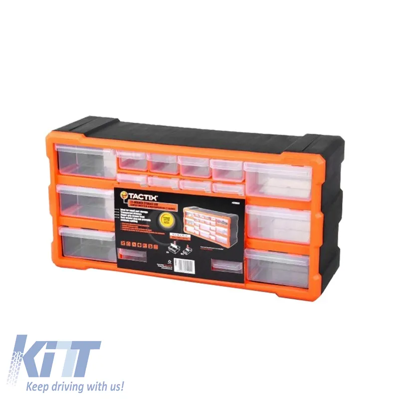 Storage Box Plastic suitable for 22 Seats Tactix 50x16x25cm 320632