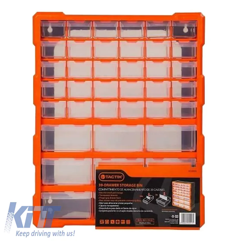 Storage Box Plastic suitable for 39 Seats Tactix 38.5x16x48.5cm 320636