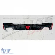 image-44-Stoßfänger Diffusor für BMW 5 G30 G31 Limo Touring 17+ M5 Look Glänzend Schwarz