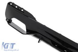 Stoßfänger Diffusor für BMW 5 G30 G31 Limo Touring 17-19 M5 Look Glänzend Schwarz-image-6114510