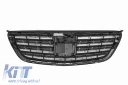 Stoßfänger für Mercedes W222 S-Klasse 13-17 Kühlergrill Schwarz S63 Look-image-6042343