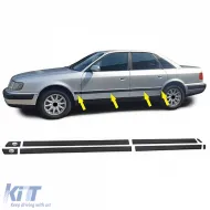 image-0-Stoßleisten, Zierleisten, Türleisten, 8-teiliges Set, geeignet für Audi 100 C4 90-94