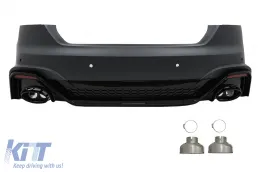 image-70-Stoßstange Auspuffspitzen Endrohre für Audi A5 F5 Facelift 2020+ Diffusor Racing Look
