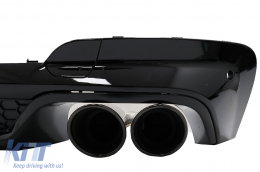 Stoßstange Diffusor Doppelauslass Endrohre für BMW X3 G01 2018-2020 M Look Glänzend schwarz-image-6076887