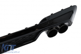 Stoßstange Diffusor Doppelauslass Endrohre für BMW X3 G01 2018-2020 M Look Glänzend schwarz-image-6076888
