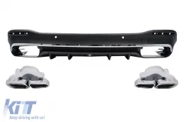 image-56-Stoßstange Diffusor Endrohre für Mercedes GLE W167 SUV V167 Sport Line 2019- GLE63-Optik