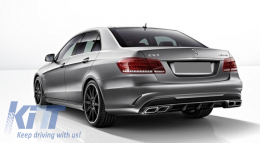 Stoßstange Diffusor Endrohre für Mercedes W212 S212 AMG Line MOPF 13-16 Schwarz-image-6003584