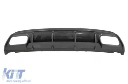 Stoßstange Diffusor Endrohre für Mercedes A-Klasse W176 13-18 A45 Facelift Look Carbonfolie-image-6236922