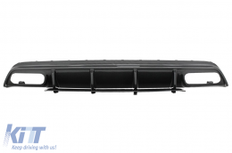 Stoßstange Diffusor Endrohre für Mercedes A-Klasse W176 13-18 A45 Facelift Look Carbonfolie-image-6255671