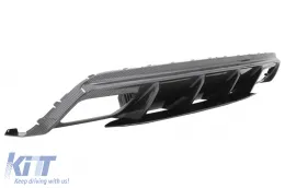 Stoßstange Diffusor Endrohre für Mercedes A-Klasse W176 13-18 A45 Facelift Look Carbonfolie-image-6255674