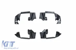 Stoßstange Diffusor Endrohre für Mercedes A-Klasse W176 13-18 A45 Facelift Look Carbonfolie-image-6255680