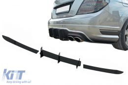 image-24-Stoßstange Erweiterung Diffusor für Mercedes C-Klasse W204 C204 Limousine Coupe 12-14 Glänzend Schwarz