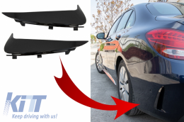 image-31-Stoßstange Flaps Side Seitenflügel für Mercedes W205 14-18 Glänzend Schwarz