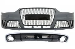 image-77-Stoßstange für Audi A4 B8 Facelift 12-15 Diffusor Auspuffblenden RS4 Design