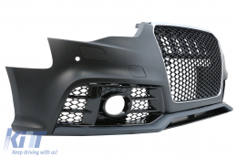 Stoßstange für Audi A5 8T 12-16 Gitter Nebelscheinwerfer Sport Look-image-6082099