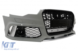 Stoßstange für Audi A6 C7 4G 2011-2015 Kühlergrill Wabengitter RS6 Design SRA PDC-image-6099396