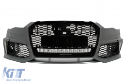 Stoßstange für Audi A6 C7 4G MOPF 2015-2018 RS6 Look Mit Kühlergrill Wabengitter-image-6099382
