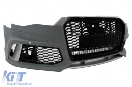Stoßstange für Audi A6 C7 4G MOPF 2015-2018 RS6 Look Mit Kühlergrill Wabengitter-image-6099385