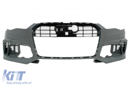 Stoßstange für Audi A6 C7 4G MOPF 2015-2018 RS6 Look Mit Kühlergrill Wabengitter-image-6099391