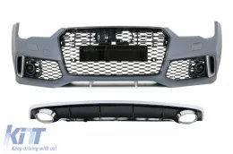 image-0-Stoßstange für AUDI A7 4G Facelift 15-18 Kühlergrill Luftverteiler Tips RS7 Look