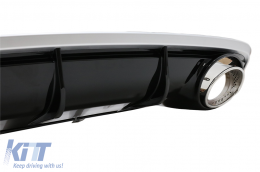 Stoßstange für AUDI A7 4G Facelift 15-18 Kühlergrill Luftverteiler Tips RS7 Look-image-6049552