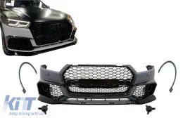 image-5-Stoßstange für Audi Q5 SUV FY Standard 2017-2020 RS Design Kühlergrill Waben PDC SRA